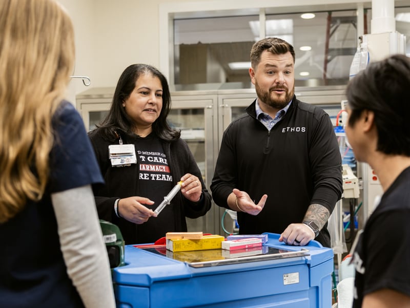 Jordan DeWitt taking to colleagues.