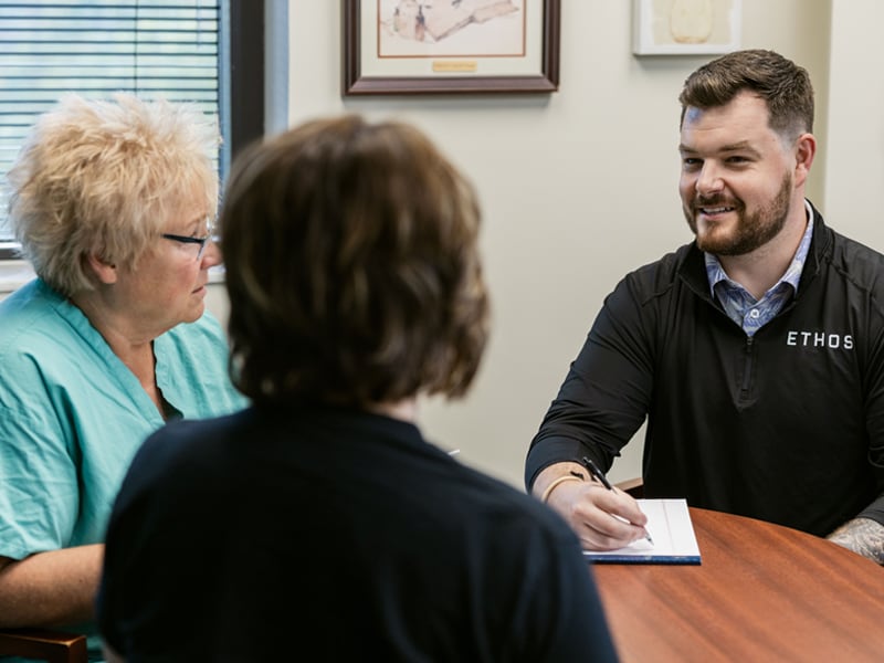 Jordan DeWitt taking to colleagues.